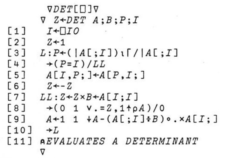 APL code example