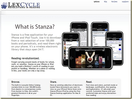 Lexcycle Stanza home page