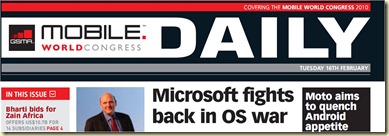 Microsoft Fights back in OS War MWC 2010