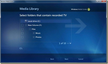 Windows 7 MCE Media Library