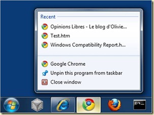 Windows 7 Toolbar