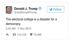 Trump on electoral college