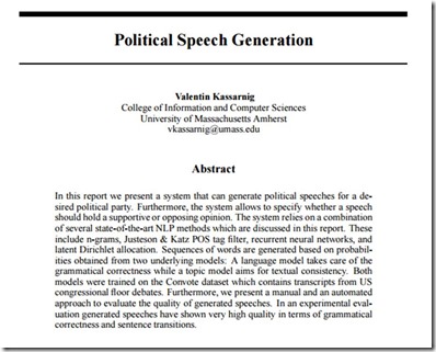 Political Speech Generation