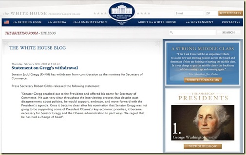 White House blog